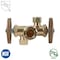 Thrifco Plumbing 5/8 In. Comp x 3/8 Inch Comp x 3/8 Inch Comp Dual Outlet & Dual Shut Off Multi-Turn Angle Stop Valve 4405691 - alternate 1